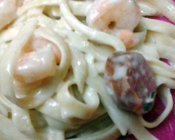 Latest Recipe Sausage and shrimp fettuccine alfredo Delicious Simple