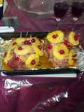 Pineapple glazed ham