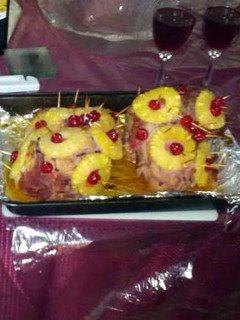 A picture of Pineapple glazed ham.