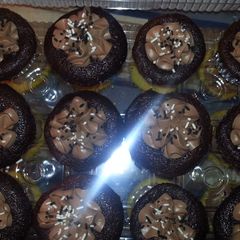 A picture of Easiest Chocolate Buttercream frosting ever !!.