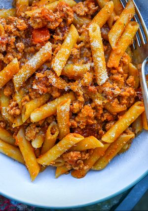 A picture of Penne With Pork & Fennel.
