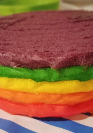 Foto resep 15. Rainbow Cake Kukus