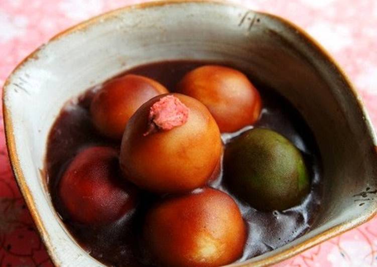 Recipe of Any-night-of-the-week Mizu-Yokan Dango for Girl&#39;s Day or Cherry Blossom Viewing