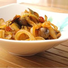 A picture of Mushrooms in Spicy Ketchup.