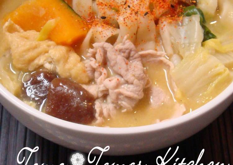 Steps to Make Super Quick Homemade My Family&#39;s Kabocha Squash Hoto Udon Noodles