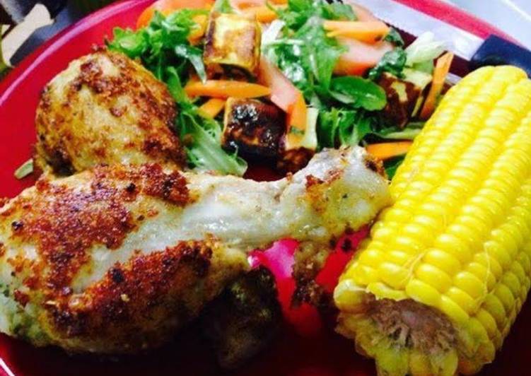 Recipe of Award-winning Dijon & Parmesan Crusted Drumsticks