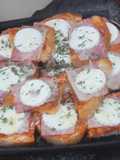 Delicias de pan con bacon y queso fresco