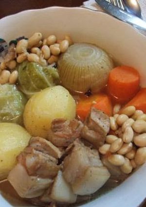 A picture of Pot au Feu with Pancetta and Chunky Vegetables.