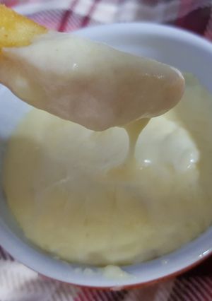 A picture of My Cheese n Onion Dip.