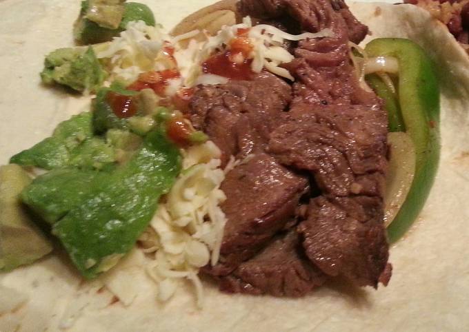 Steak fajitas