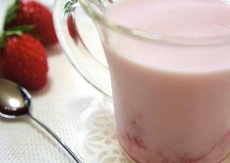 Easiest Way to Prepare Award-winning Easy Strawberry Yogurt Milk