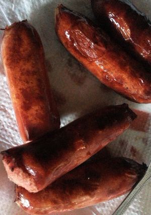 A picture of Fried smokies.