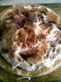 A picture of Grandma's Chocolate Pie.