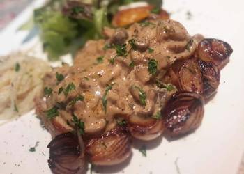 Easy Making Recipe Grilled Pork Loin with Mushroom Sauce Restaurant Style