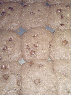 A picture of German cake chocolate chip cookies.
