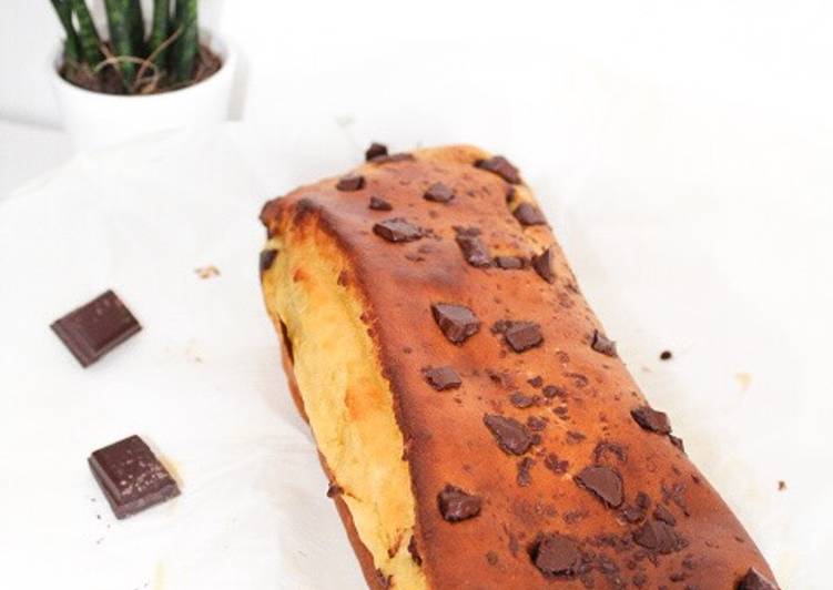 Guide étape par étape à Préparer Super rapide fait maison Cake vanille/pépites de chocolats 🍫