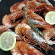Crevettes sautées à l'ail et romain