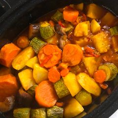 A picture of Ratatouille the Greek way.