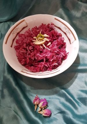 عکسی از دستور آلبالو پلو.