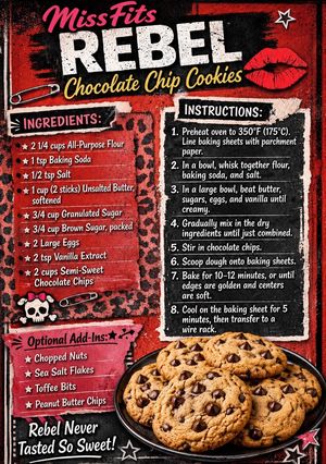 A picture of MissFits Rebel Chocolate Chip Cookies.