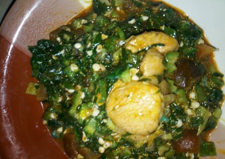 Okro Soup with Turkey and Sea Foods