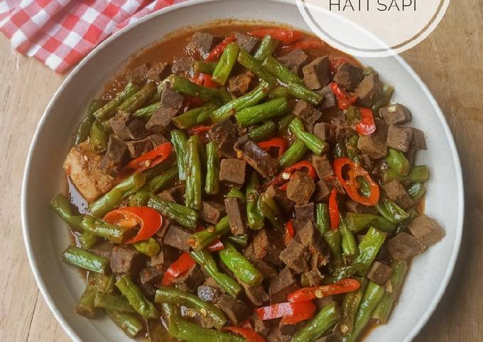 Langkah Mudah untuk Menyiapkan Sambal goreng hati sapi buncis Anti Gagal