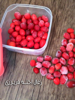 عکسی از دستور نگهداری زغال اخته در فریزر
