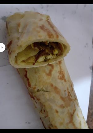 صورة لوصفة صدر فرخه في رغيف كريب