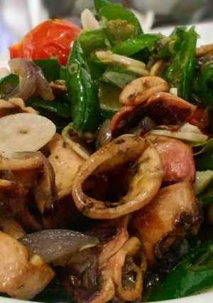 Foto resep Oseng Cumi Asin Lombok Ijo