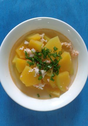 Hình của món Canh đu đủ nấu tôm.