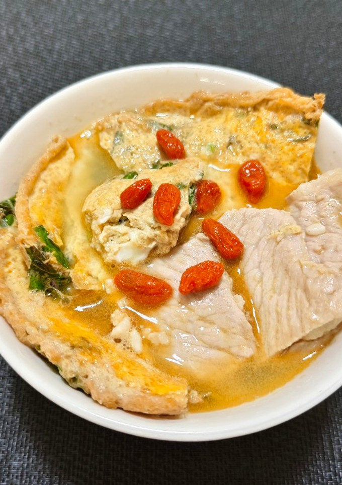 酒釀麻油九層塔蛋酒(簡單料理) 的食譜成品照片