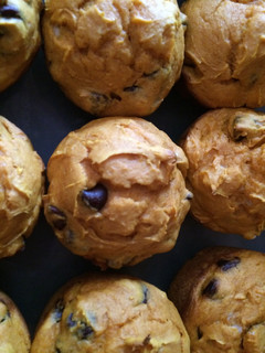A picture of Easy Pumpkin & Chocolate Chip Muffins.