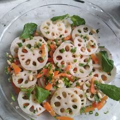 A picture of Lotus salad.