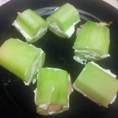 A picture of Cucumber Cheese Logs.