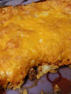 A picture of Mom's Mexican Casserole.
