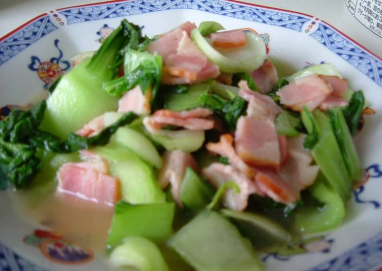 Recipe of Bok Choy and Bacon Delicious Stir-Fry in 20 Minutes for Beginners
