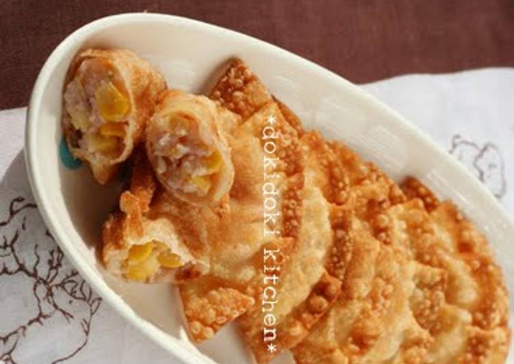 Recipe of Favorite Crispy Fish Sausage and Corn Gyoza