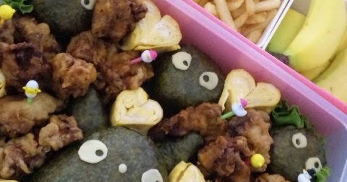 Totoro Rolls for Character Bento Recipe by cookpad.japan - Cookpad