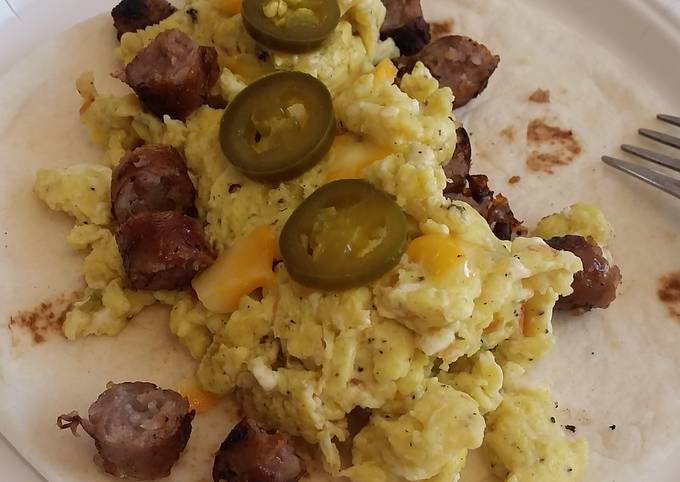 Steps to Make Speedy Sausage jalapeño eggs