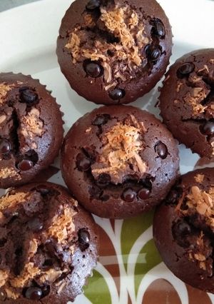 Foto resep Chocolate muffin with cheese and chocolate chips