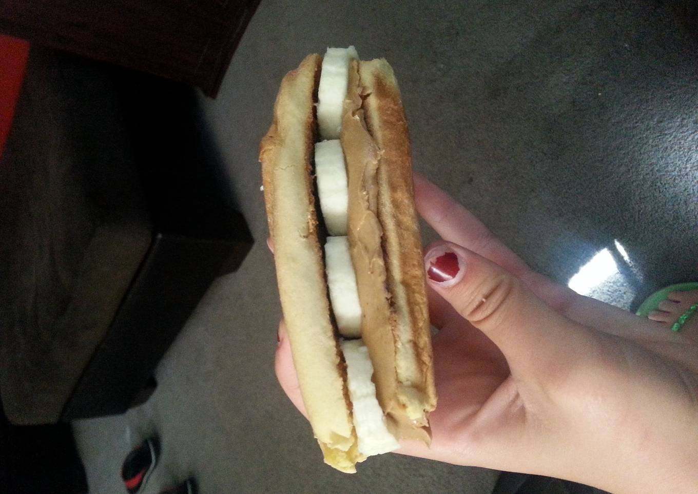 Peanut butter and banana mini sub great for camping