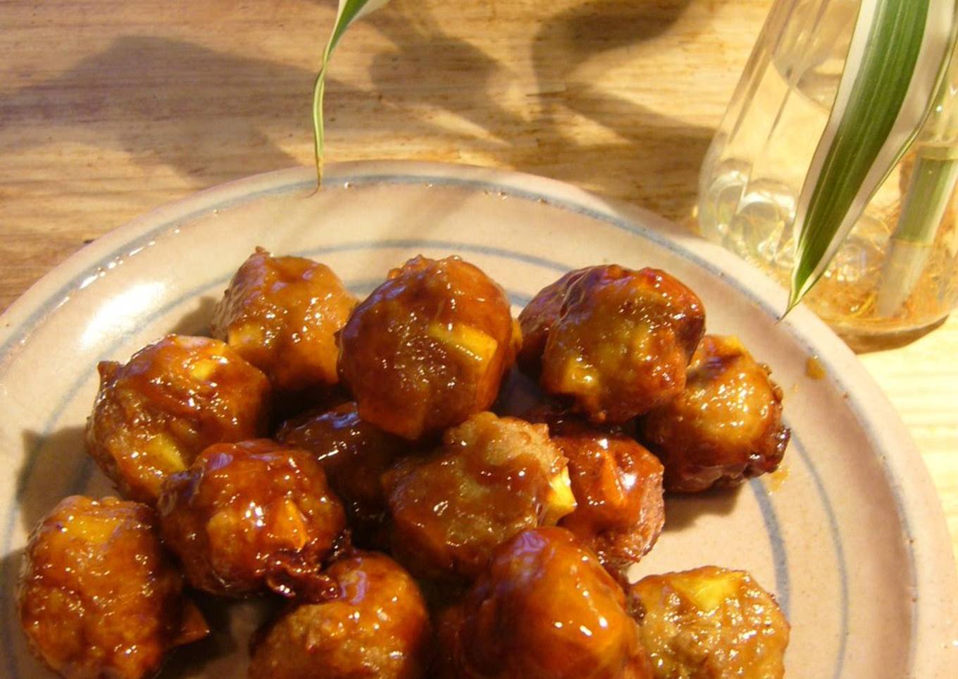 Meatballs with Sweet Potatoe Cubes