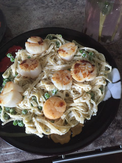 A picture of Lemon Ricotta Pasta With Seared Scallops.