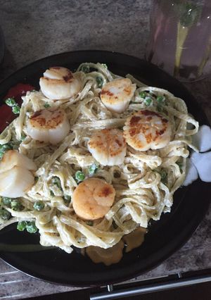 A picture of Lemon Ricotta Pasta With Seared Scallops.