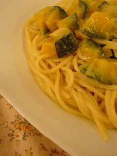 A picture of Dairy-Free Kabocha Squash Cream Pasta.