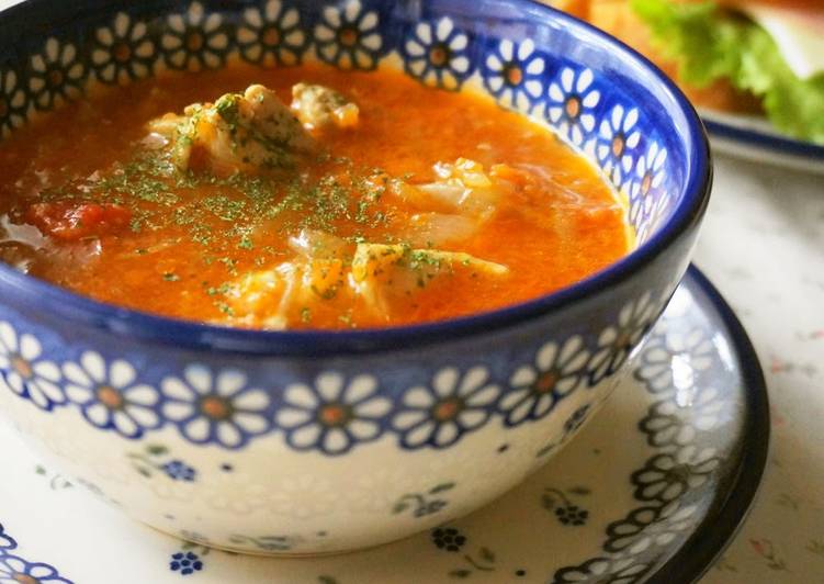 Easiest Way to Healthy Chicken &amp; Tomato Soup