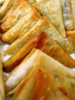A picture of Chicken samosa.