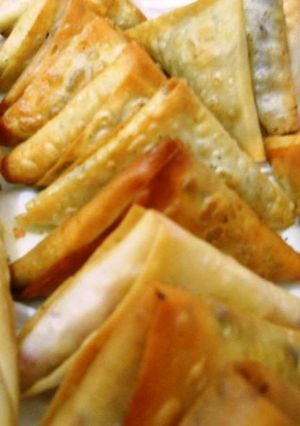 A picture of Chicken samosa.
