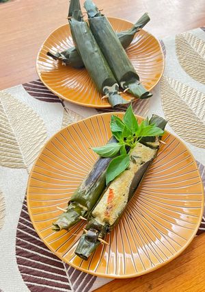 Foto resep Nasi Bakar Teri Kemangi (Mpasi 8m+)