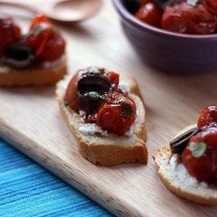 A picture of Roast Cherry Tomato and Olive Salsa.